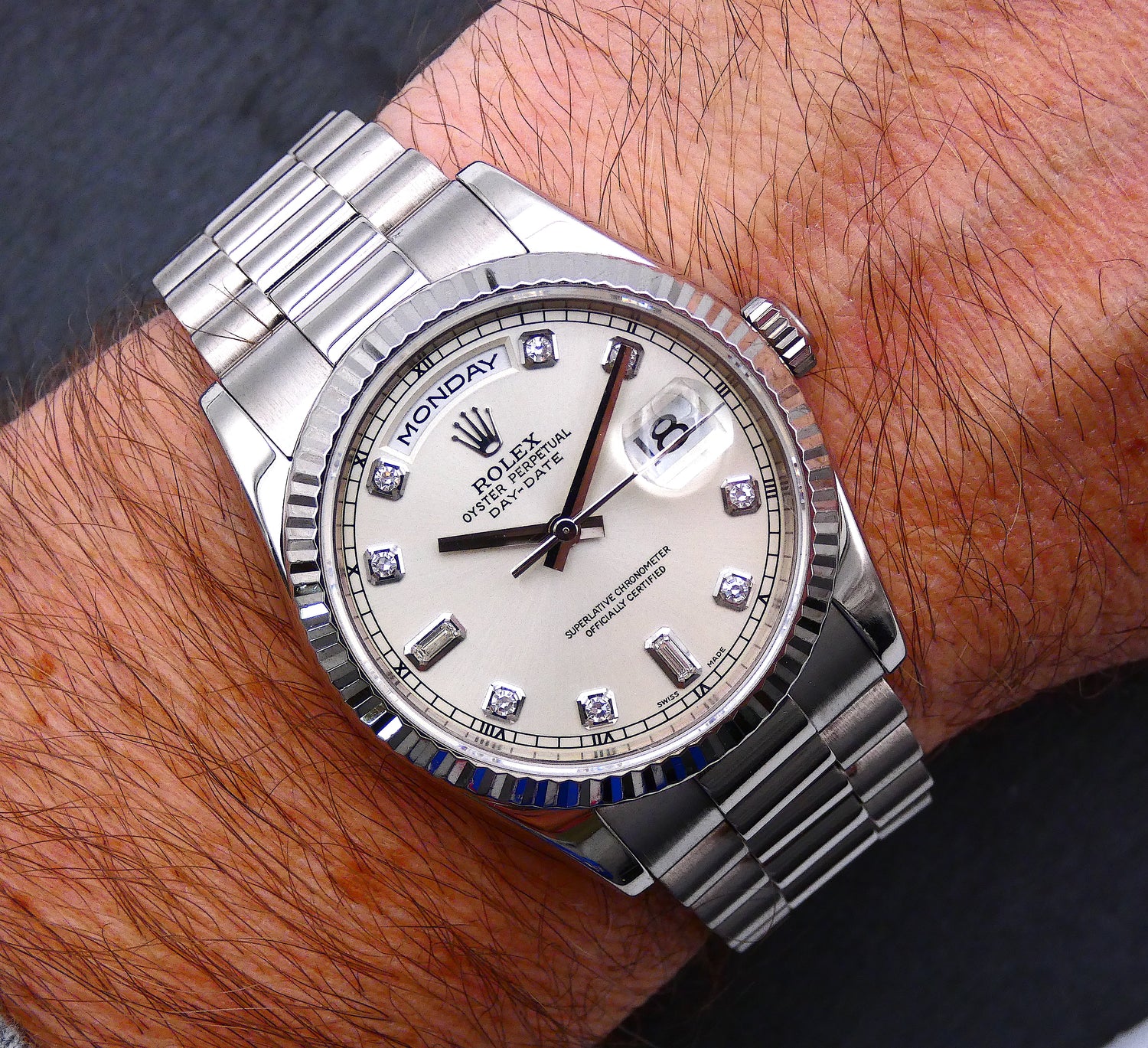 Rolex Day-Date 36 Mint / 118239 / Diamond dial 2002
