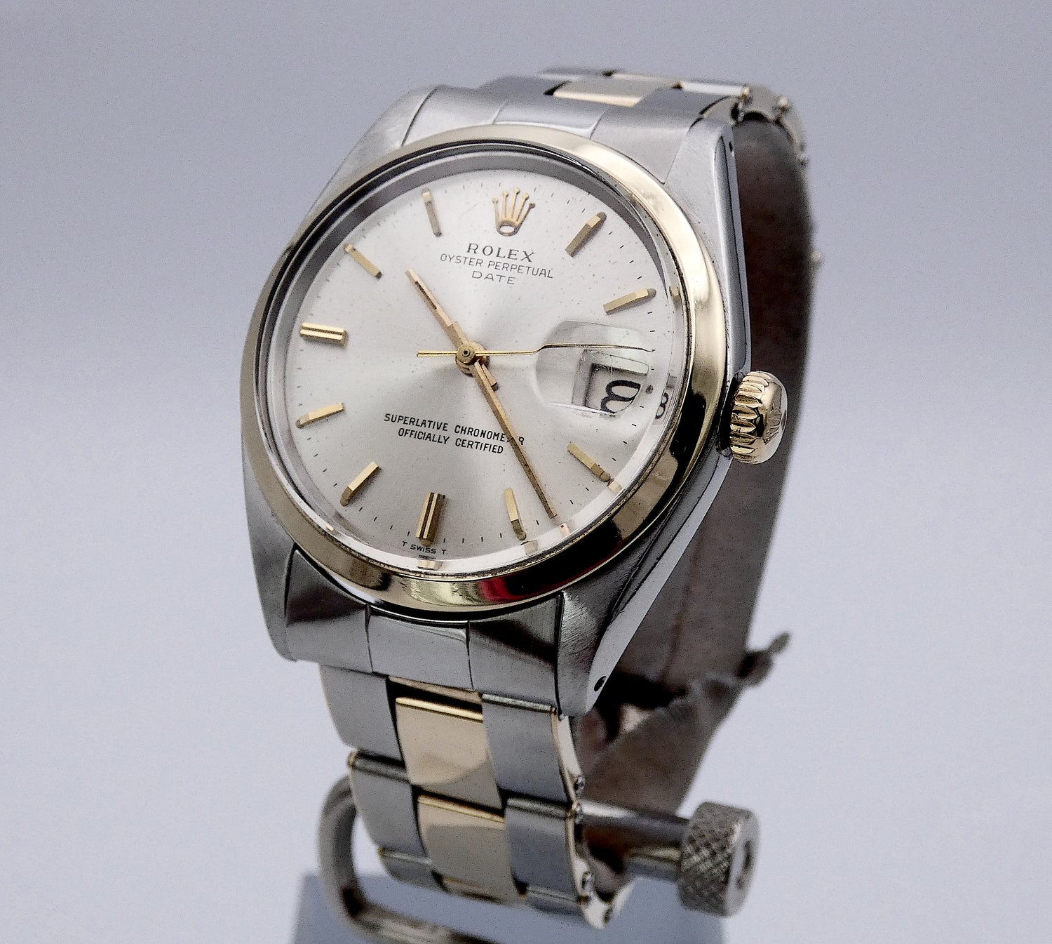 SOLD Rare Oyster Perpetual Date 1966 / Rivet stretch bracelet