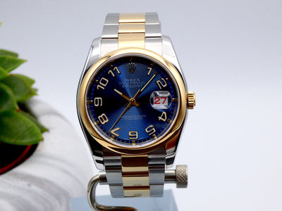 SOLD Rolex Datejust 36 Rare Radial Blue dial / Full set / Mint