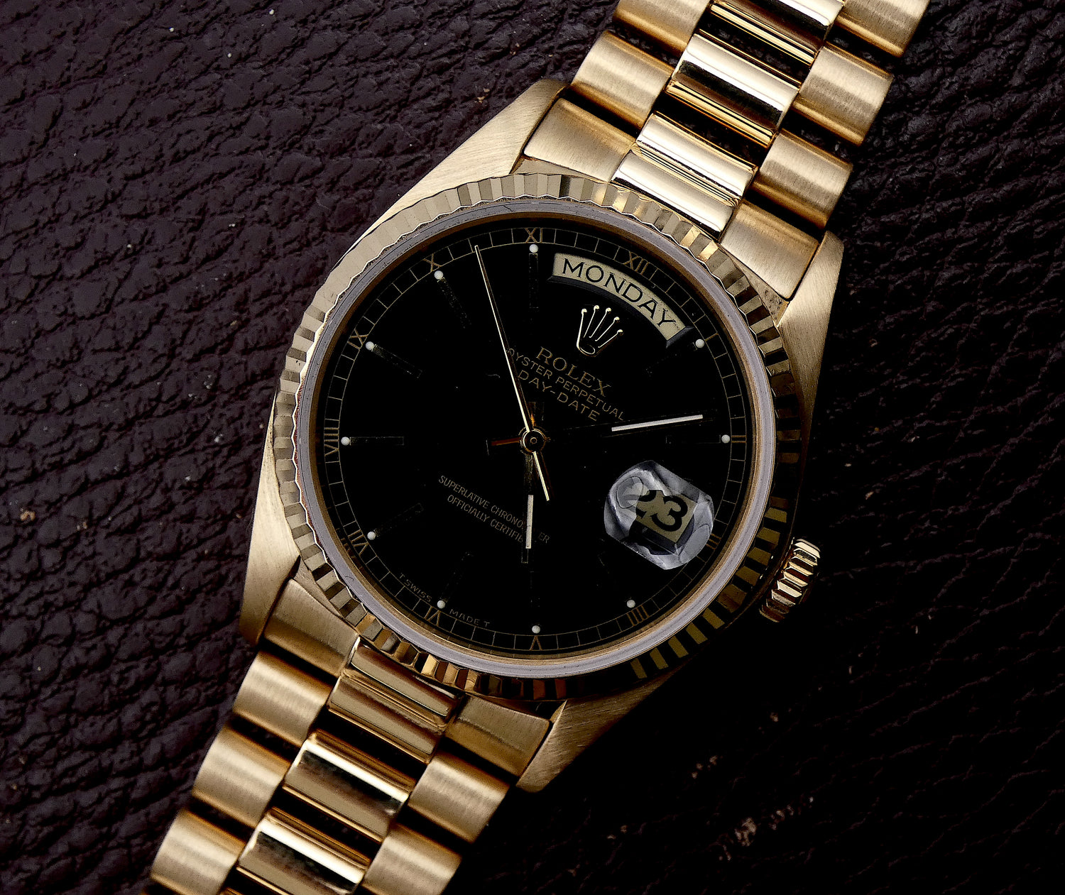 SOLD Rolex Day-Date 36 / Very nice / Black / 1979