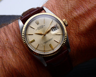 SOLD Rolex Rare Datejust 36 / 1963 / Radium / Doorstop dial