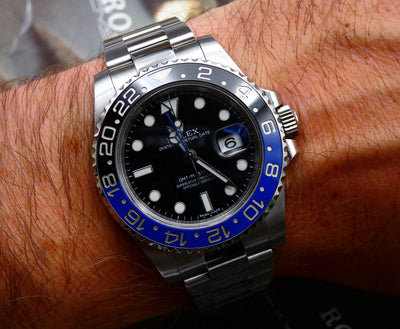SOLD Rolex GMT-Master II "Batman" Papers + Tag