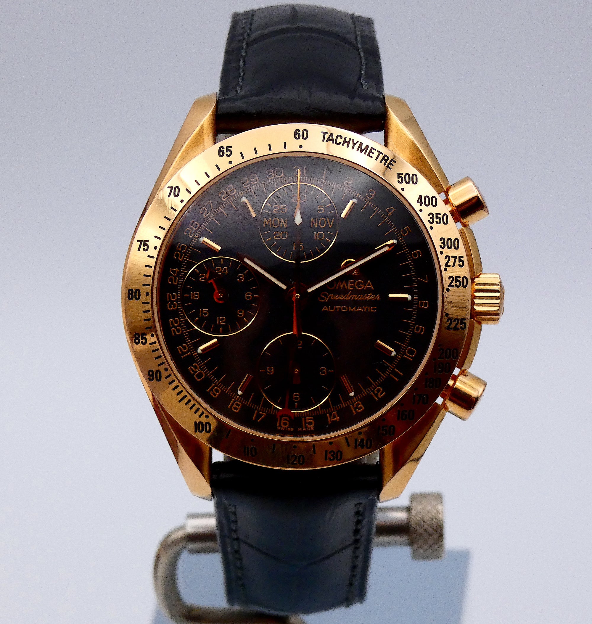 SOLD Omega Speedmaster 18K Rose Day Date / full set MINT / 39mm