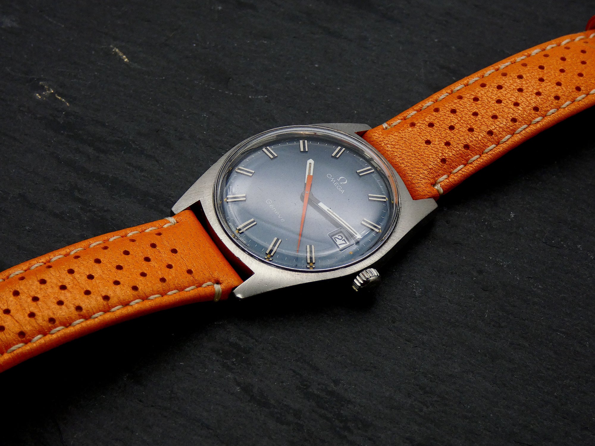 SOLD Omega Rare Geneve Ultraman Blue 1968