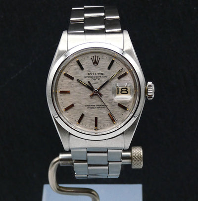 Rolex Oyster Perpetual Date RARE / mosaic / shantung dial