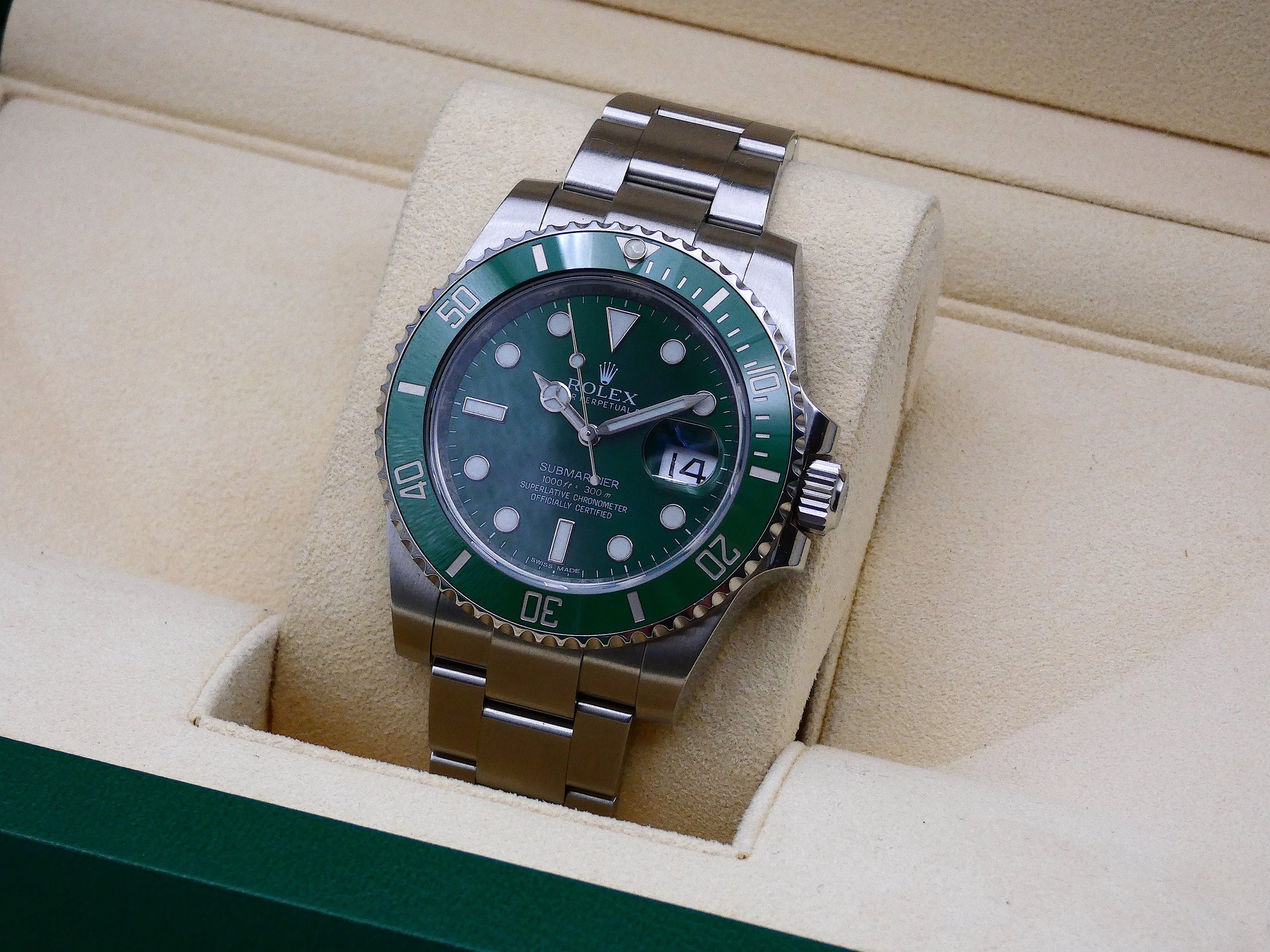 SOLD Rolex Submariner &quot;Hulk&quot; 2013 Mint NL delivered