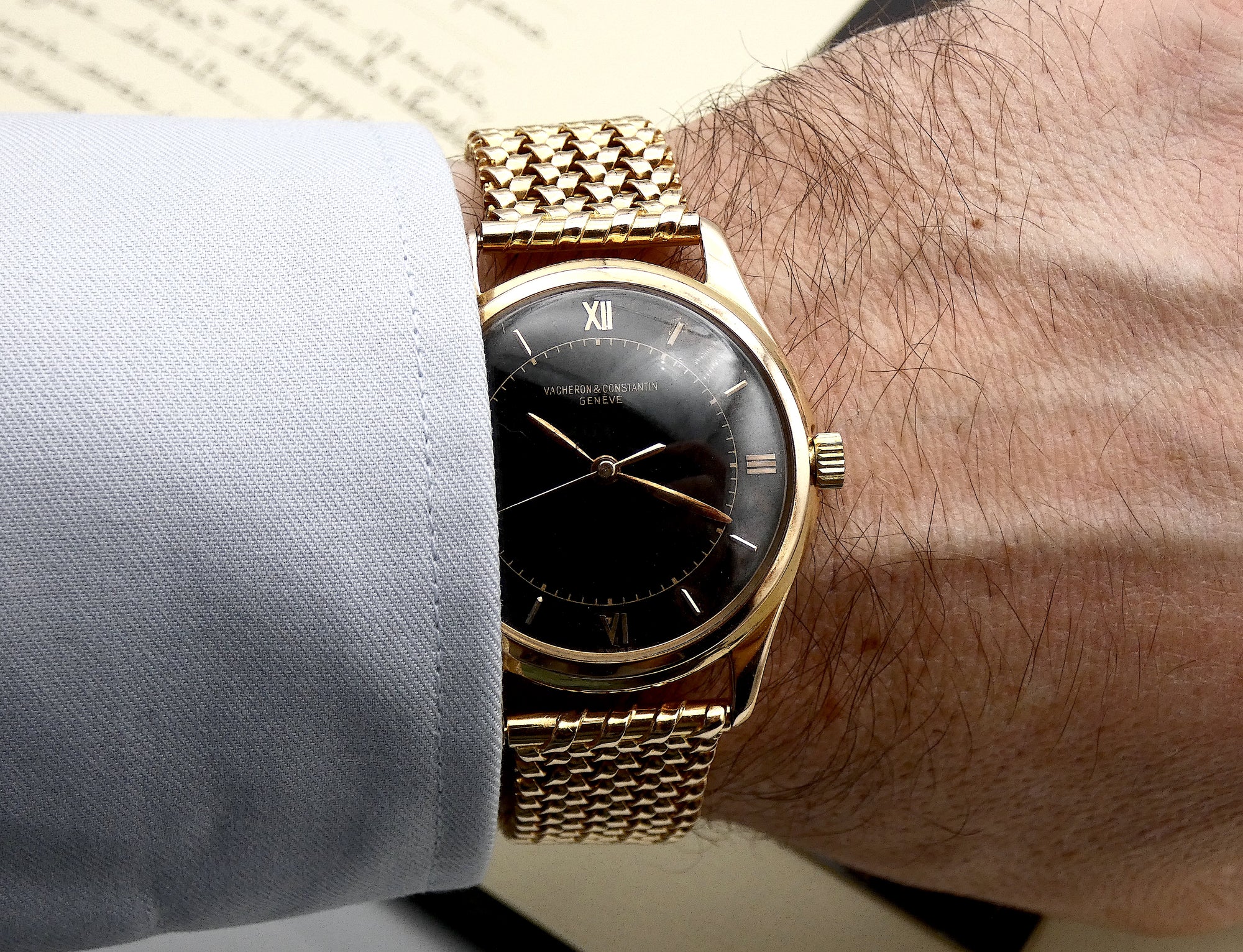 SOLD Vacheron Constantin Super Rare - Rose Gold 18K Bumper automatic 1947 with extract - serviced