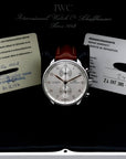 SOLD Portuguese Chronograph SS Silver Dial / Gold Numerals