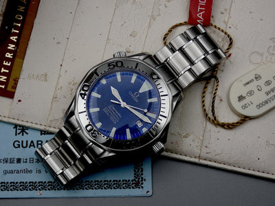 SOLD 2255.80.00 Omega Seamaster 300M full set MINT / electric blue