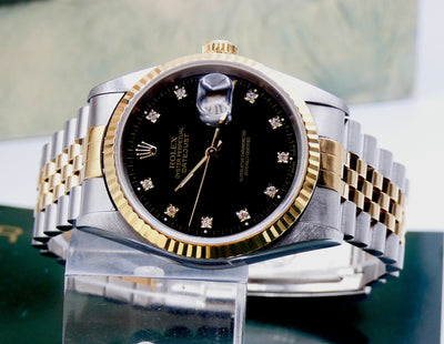 Rolex Datejust 36 Factory Diamond Dial / 1995 / Minty 16233G