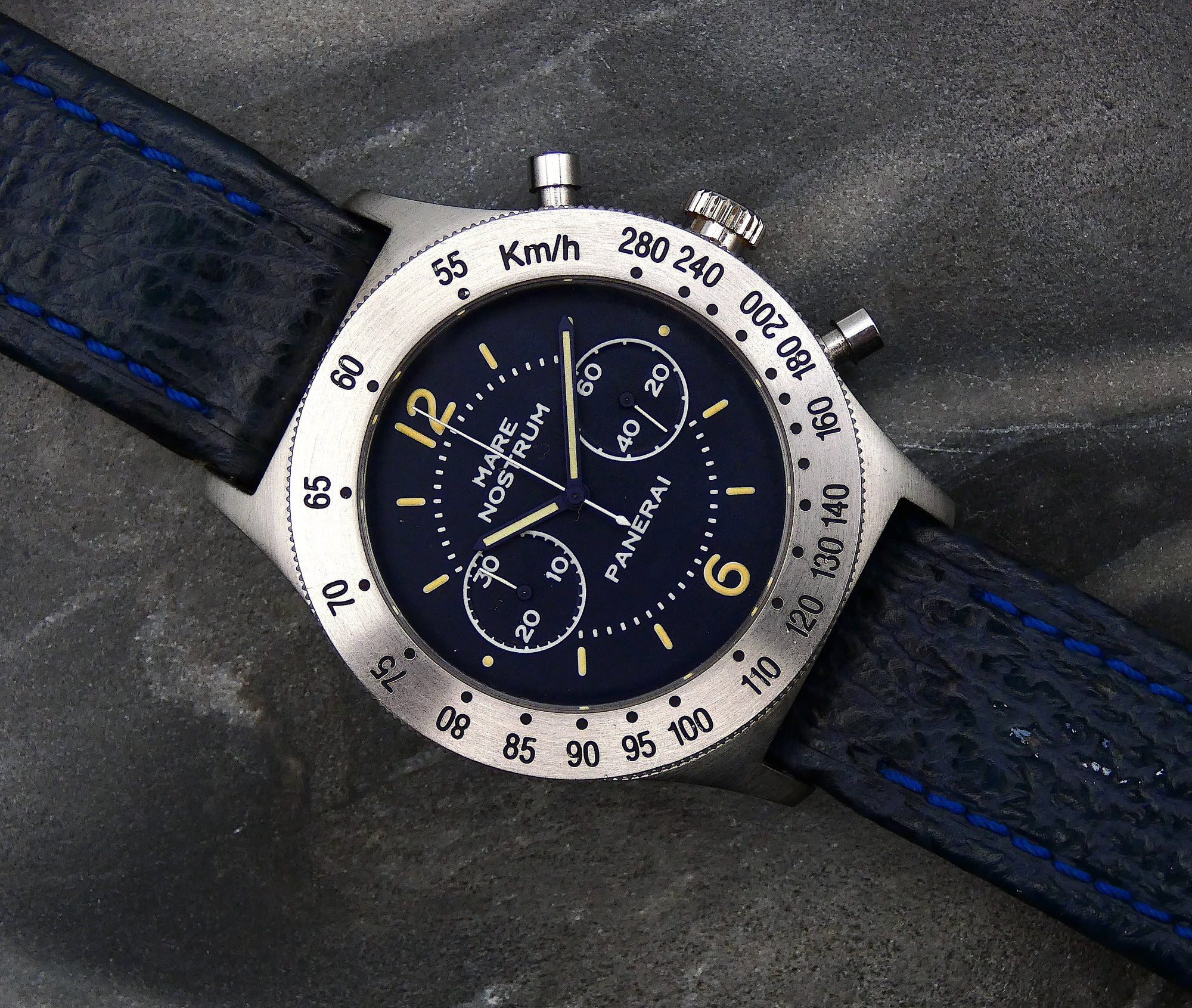 SOLD Panerai Rare Mare Nostrum chronograph Pre Vendome / Full Set / Mint