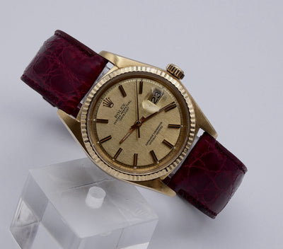 SOLD Datejust 18k Sigma Linen dial / 1973