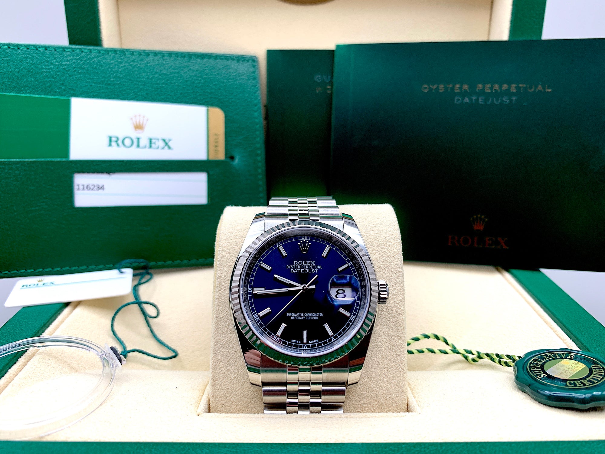 SOLD - CONTACT US Rolex Datejust 36 Blue