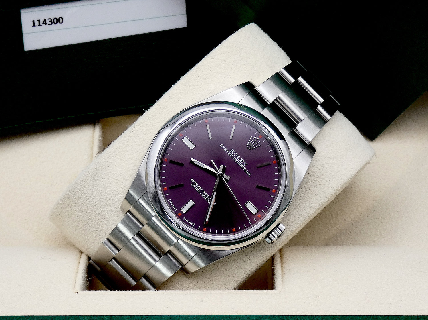 SOLD Oyster Perpetual 39mm NOS / Grape purple dial