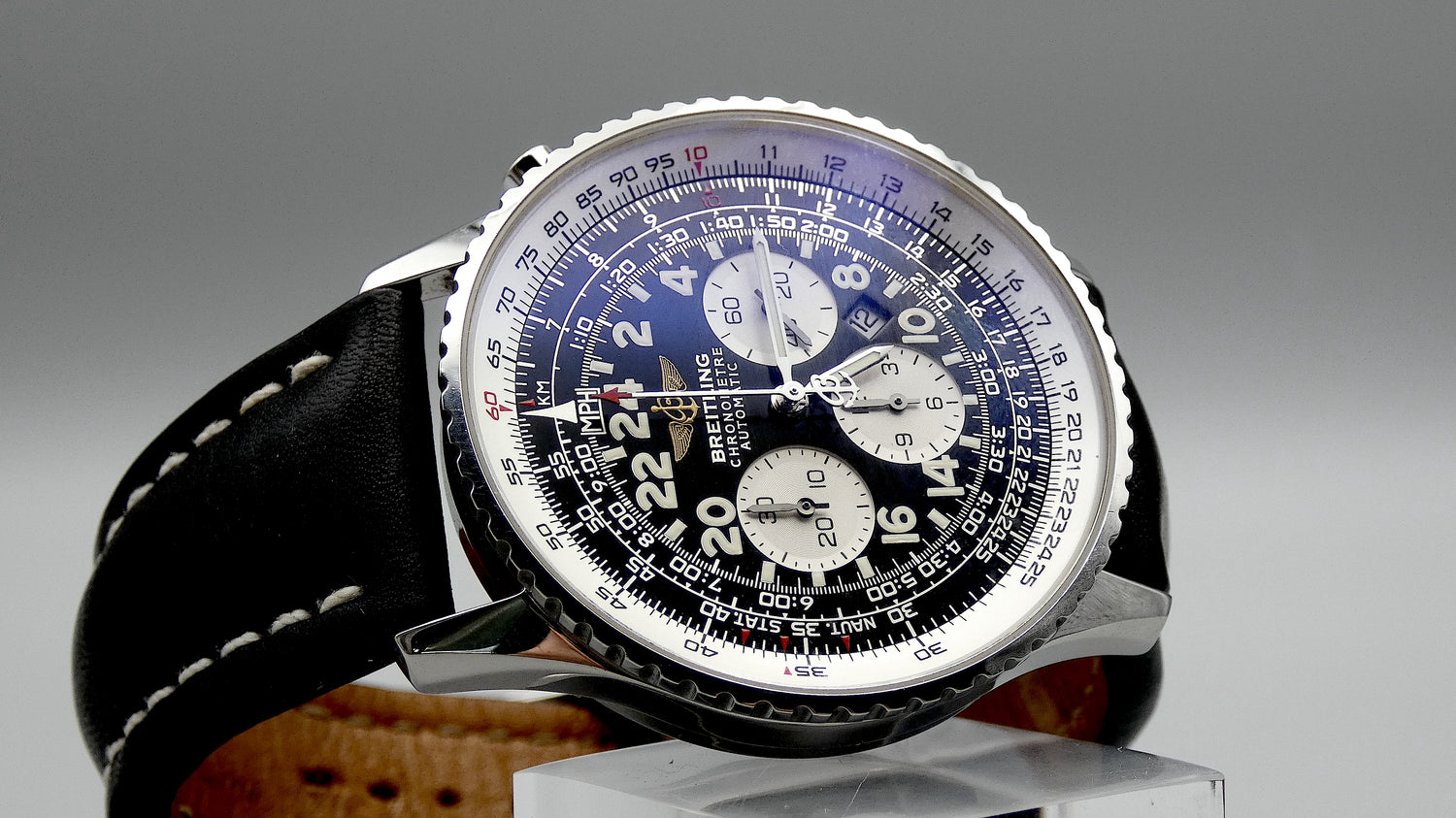 SOLD  Breitling Navitimer Cosmonaute Panda - MINT full set / serviced