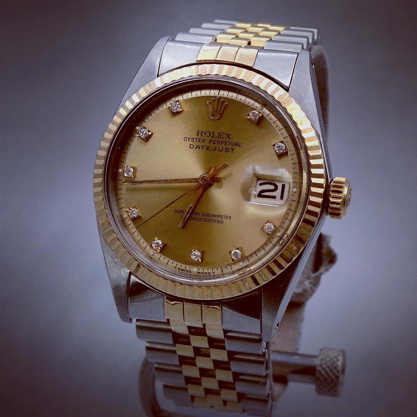 SOLD Datejust 36 / factory diamond dial / 1966